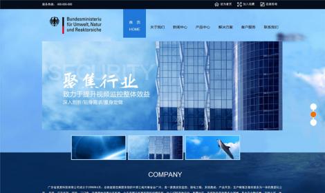 308藍(lán)色安防監控弱電(diàn)等科(kē)技(jì)類企業(yè)恒峰模闆